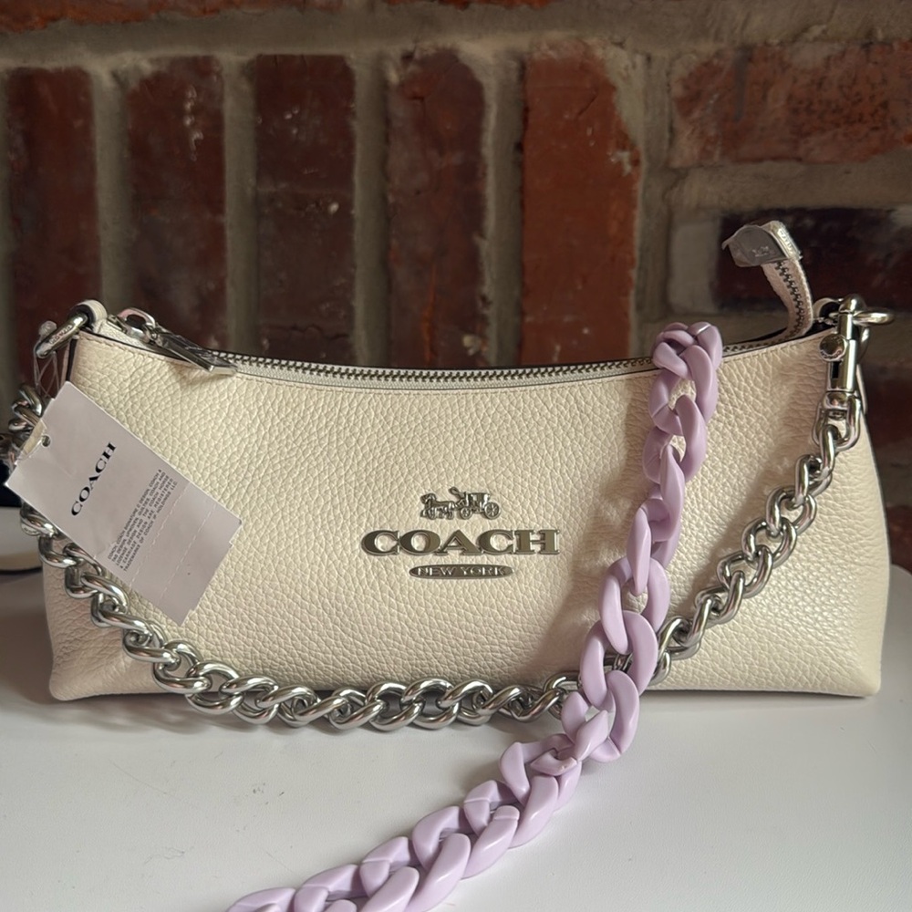 NEW‼️ Authentic Coach Charlotte Shoulder Leather Bag ❤️Sold Out Style #momgift